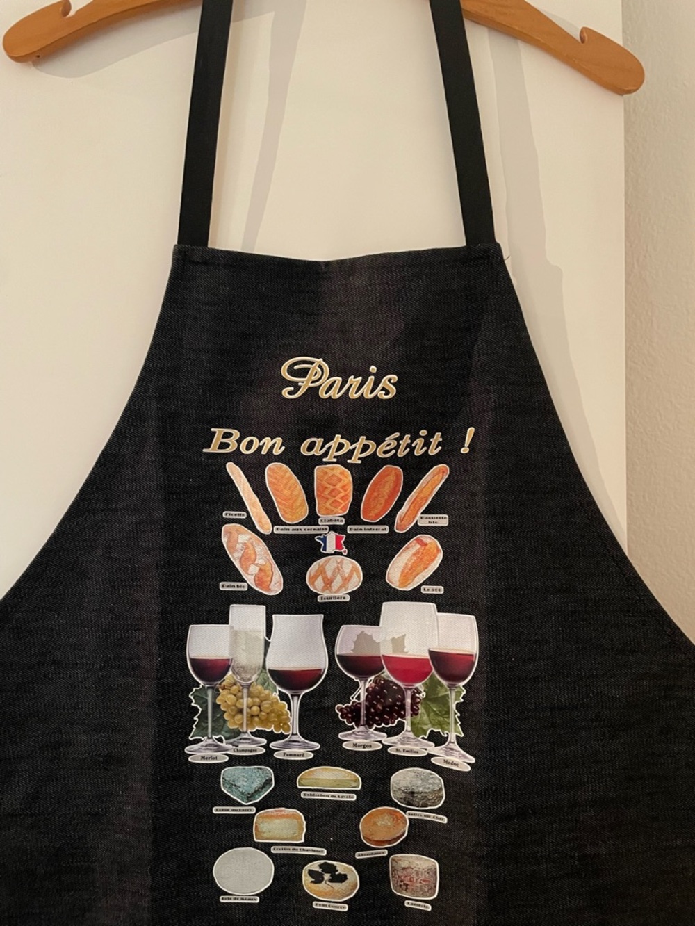 Genuine French Cooking Apron “Paris Bon Appetit” All Cotton NEW!